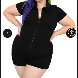 NWOT Foxblood black romper with pockets